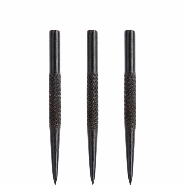 Bulls Dart Spare Points - Knurl Grip Points - Black - Length 35mm