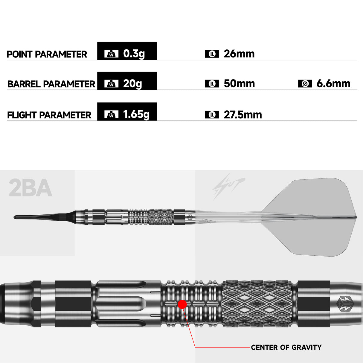 Caliburn Spieler Darts - Welche Spitze - 90% Tungsten - XT