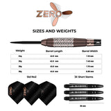 Mission Zero Darts - Steel Tip - 97.5% Tungsten - Bronze PVD