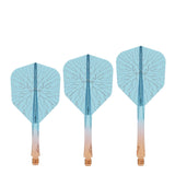 Caliburn SUP Flights - Moulded Shaft and Flight -  Standard No6 - Crack - Orange & Blue