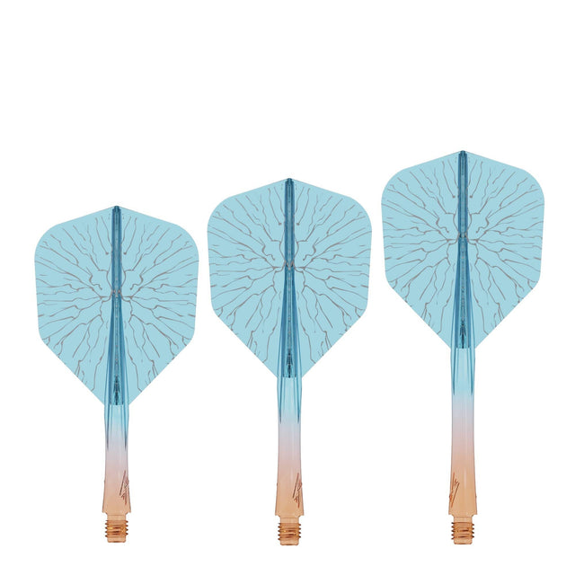 Caliburn SUP Flights - Moulded Shaft and Flight -  Standard No6 - Crack - Orange & Blue