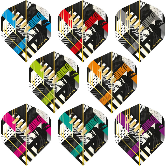 *Amazon Abstract Dart Flights - No2 - Std - Black