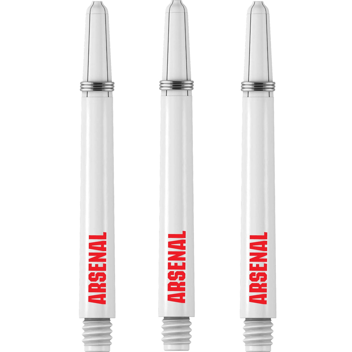 Arsenal FC Dart Shafts - Official Licensed - Dart Stems with Springs - The Gunners - White Medium