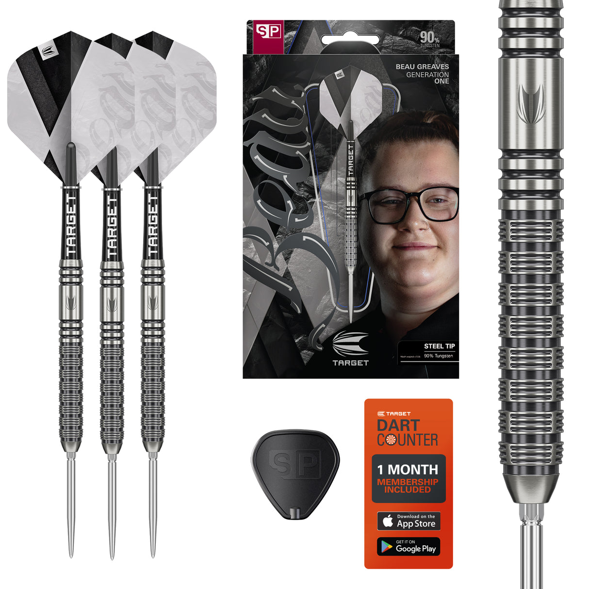 Target Beau Greaves Darts - Stahlspitze - 90% Tungsten - G1