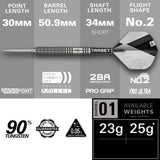 Target Beau Greaves Darts - Stahlspitze - 90% Tungsten - G1