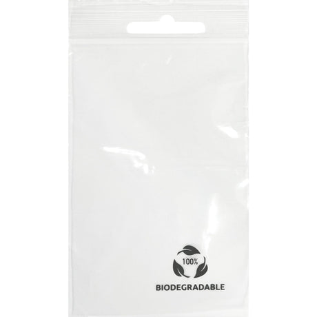 Biodegradable Clear Grip Seal Bags with Euroslot (100) - B100 - 14cm X 10cm