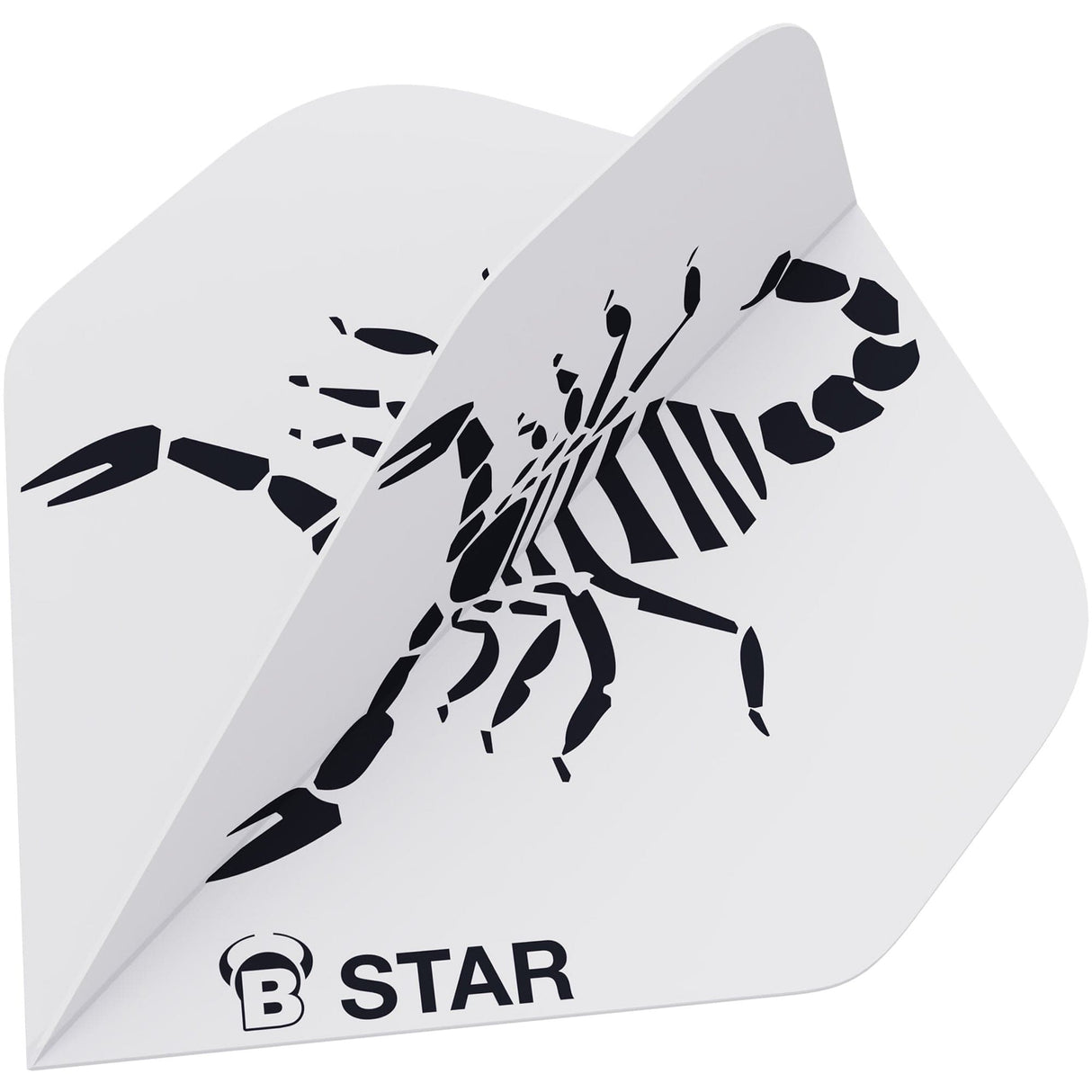 BULL'S B-Star Dart Flights - 100 Mikron - A-Std - Scorpion - Weiß