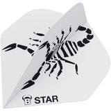 BULL'S B-Star Dart Flights - 100 Mikron - A-Std - Scorpion - Weiß