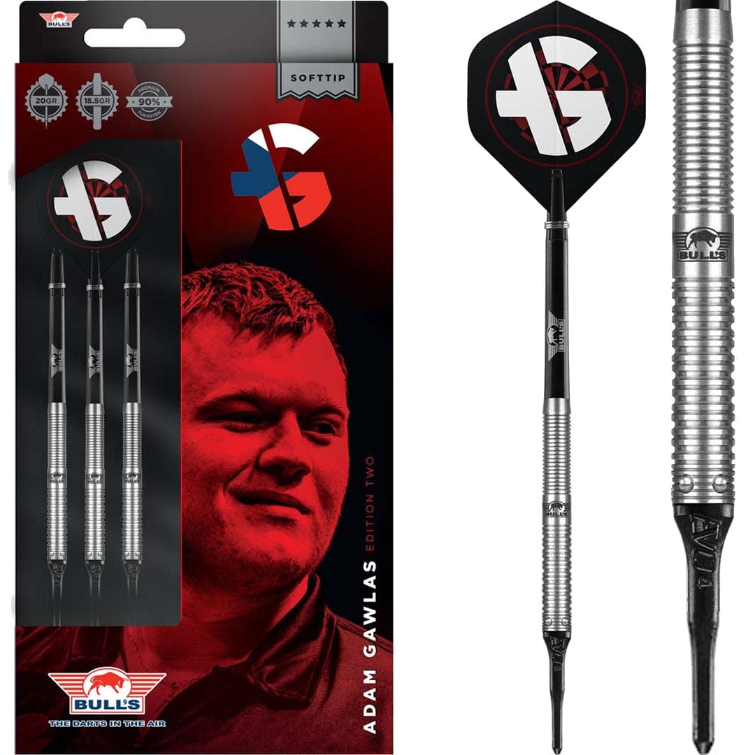 Bulls Adam Gawlas Darts - Soft Tip - 90% Tungsten - E2 - Natural - 20g 20g