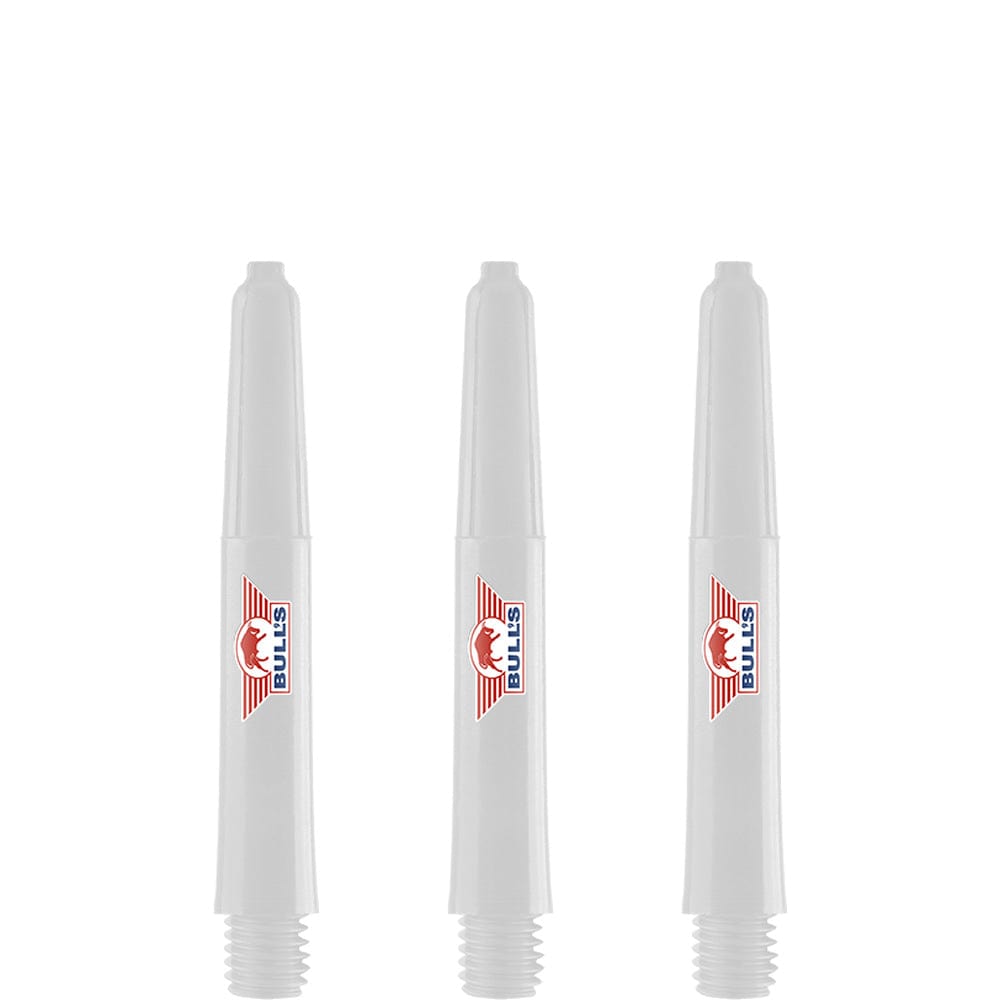 Bulls Airstriper Dart Shafts - Polycarbonate - White Short