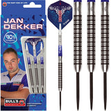 BULL'S Jan Dekker Darts - Steel Tip - 90% Tungsten - Black Ring 22g