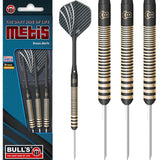 BULL'S Metis Darts - Steel Tip - Coloured Brass - Black 21g