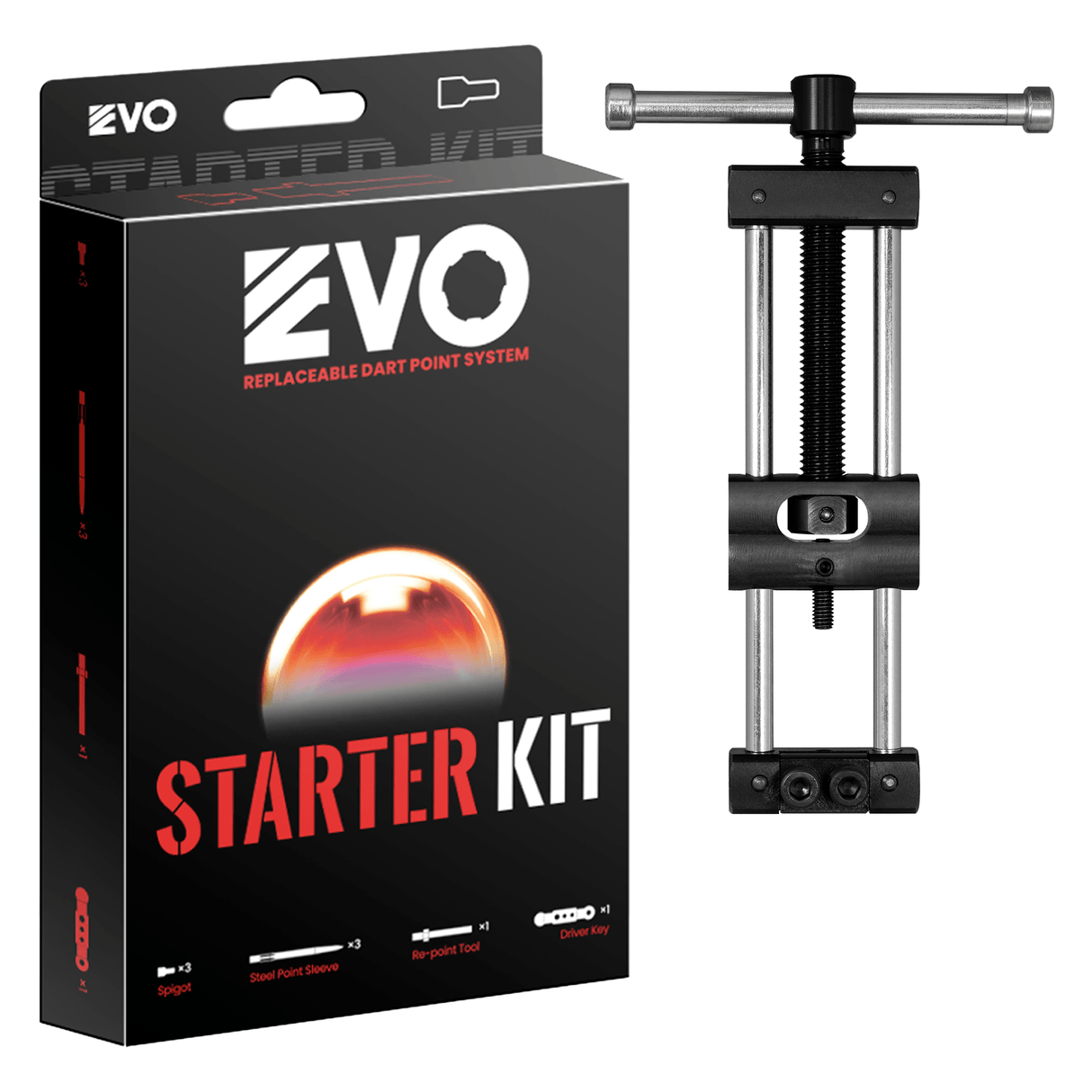 Caliburn Evo Points Starter Bundle â€“ Caliburn Plain Points, a Driver Key, Spigot Replacement Tool plus Mission Hand Held Repointer