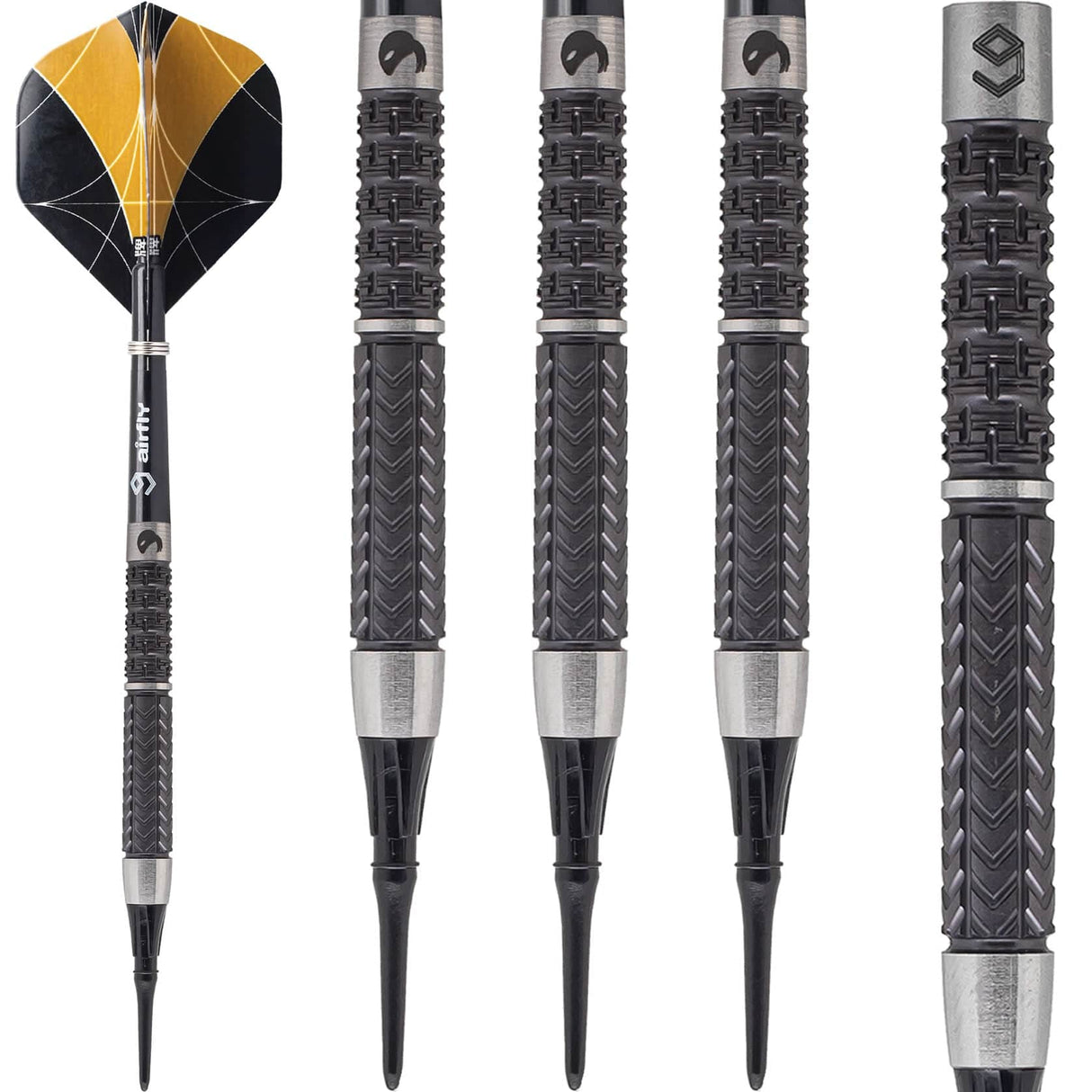 Caliburn Player Darts - Soft Tip - 95% - Black Titanium - ET II 20g