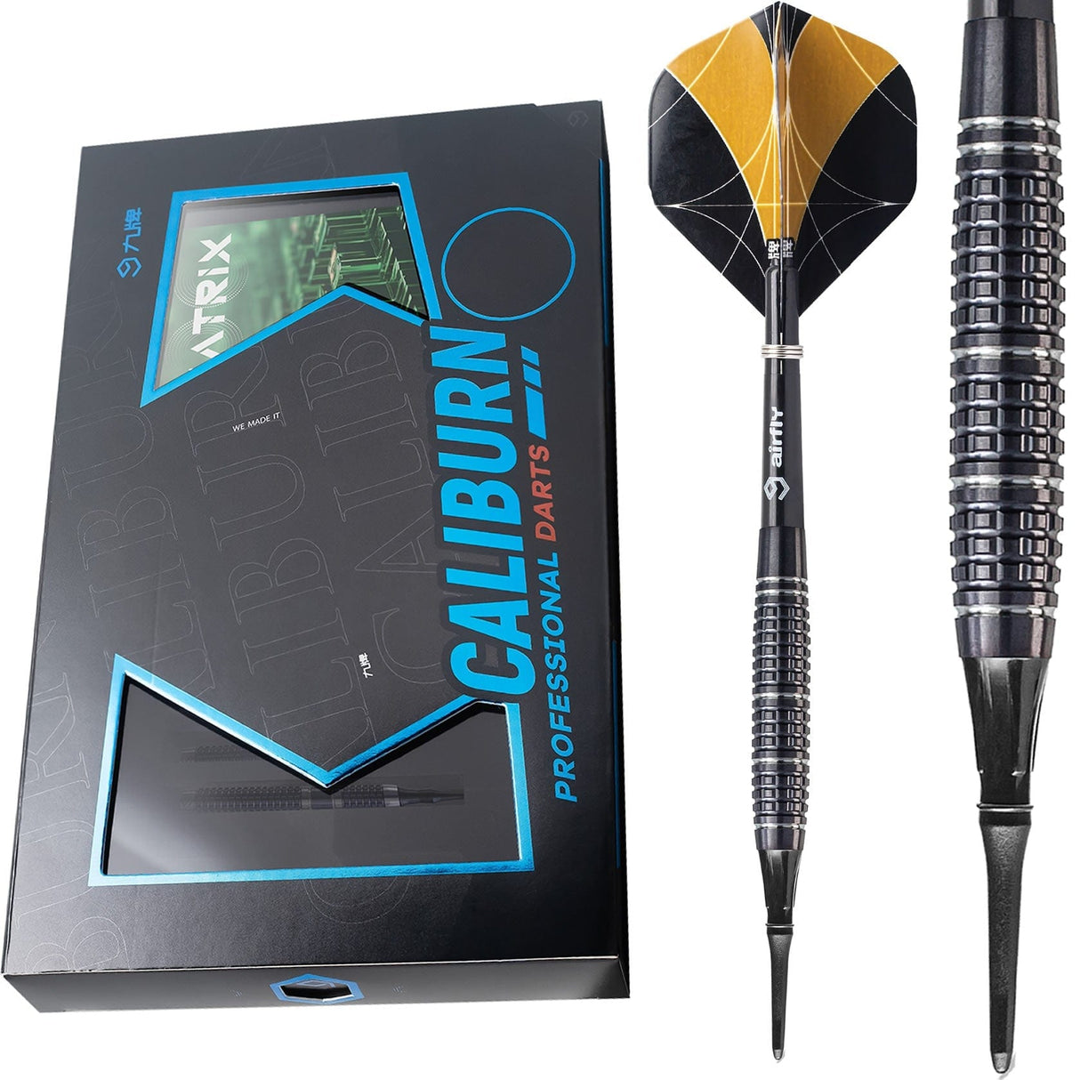 *Caliburn Matrix I Darts - Soft Tip - 90% - B1 - Black 17g