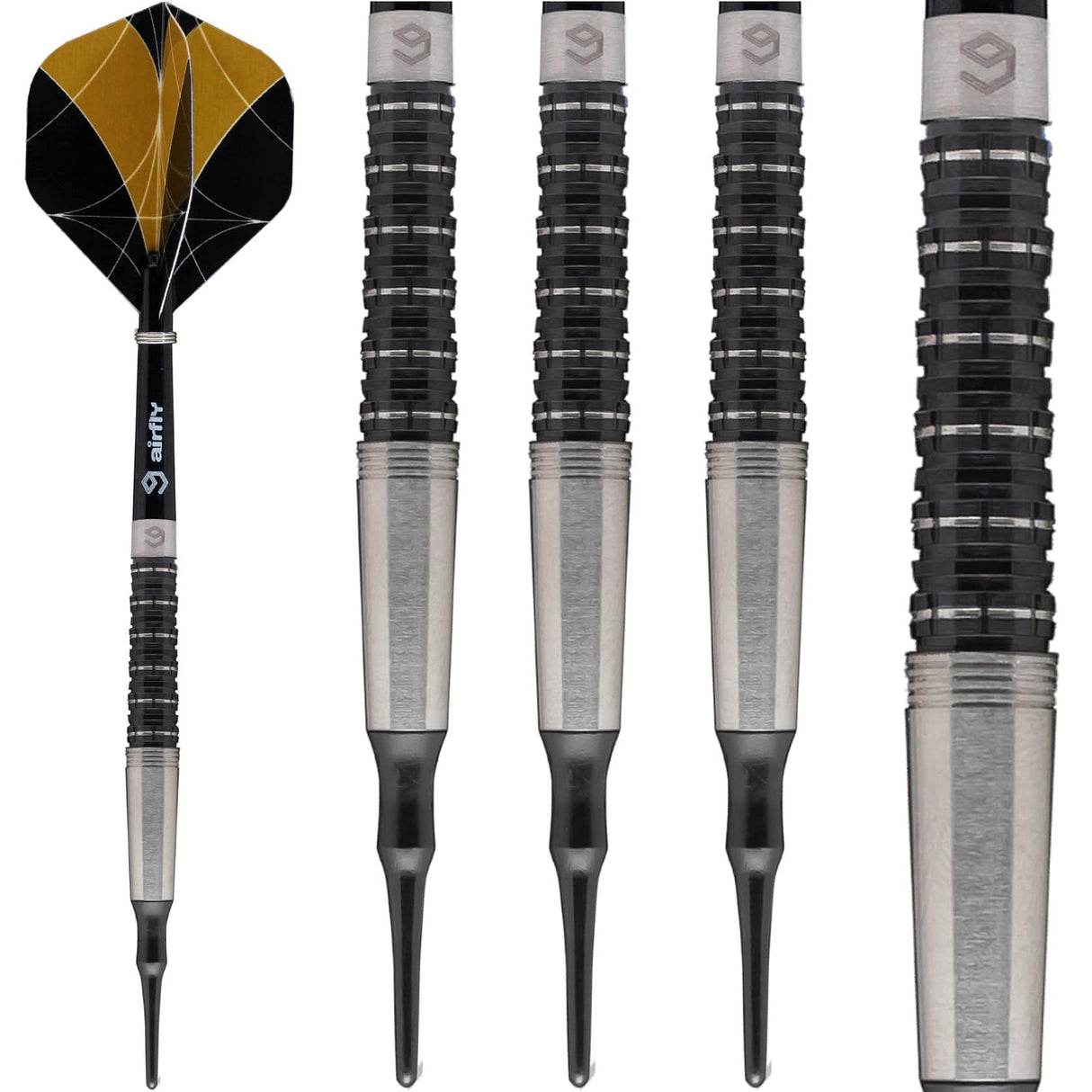 *Caliburn Nights Watch Darts - Weiche Spitze - 95% - N2 - Schwarz