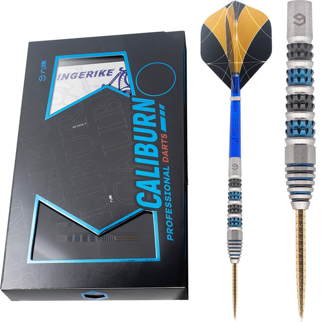 *Caliburn Ringerike Darts - Steel Tip - 90% - Black & Blue 23g