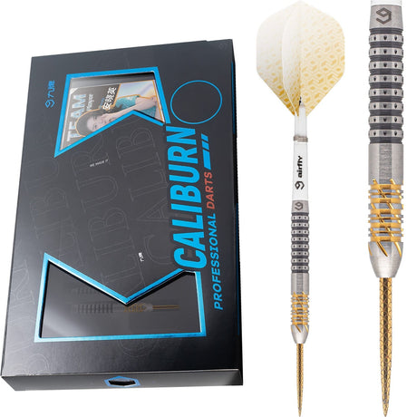 *Caliburn Player Darts - Steel Tip - 95% - Black & Gold - Sandy II 23g