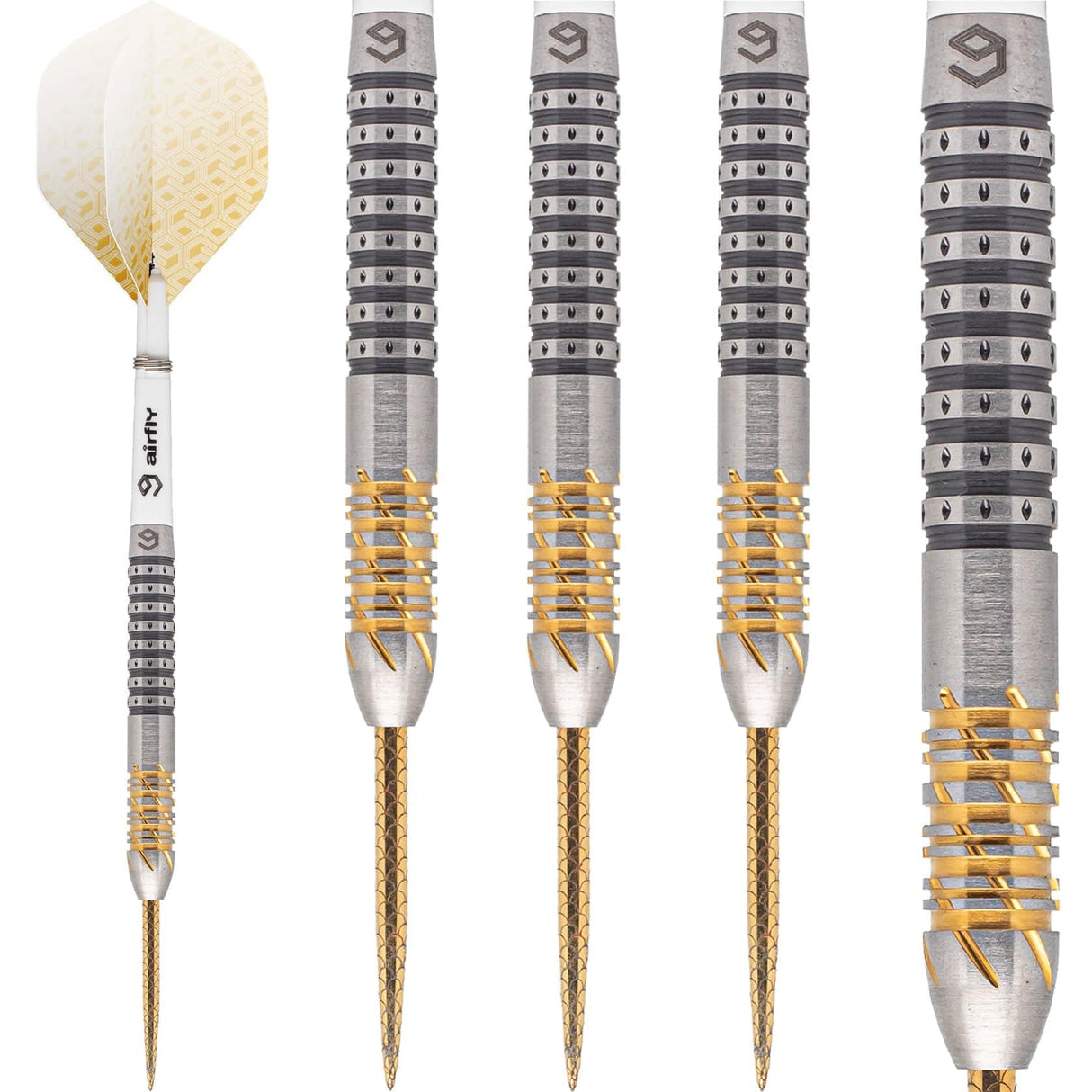 *Caliburn Player Darts - Steel Tip - 95% - Black & Gold - Sandy II 23g