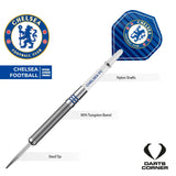 Chelsea Football Darts – Steel Tip Tungsten – Offizielles Lizenzprodukt – Chelsea FC – 24 g