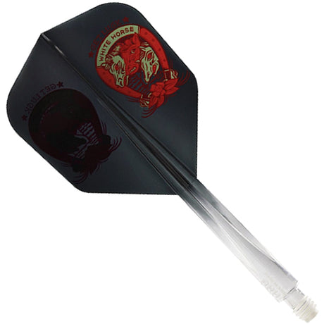 *Condor AXE Dart Flights - Get Luck - Horseshoe - Gradient - Small - Clear Black Short