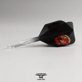 *Condor AXE Dart Flights - Get Luck - Horseshoe - Gradient - Small - Clear Black