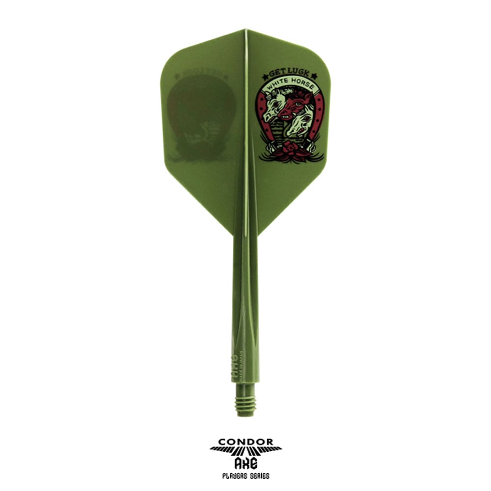 *Condor AXE Dart Flights - Get Luck - Horseshoe - Small - Olive Green