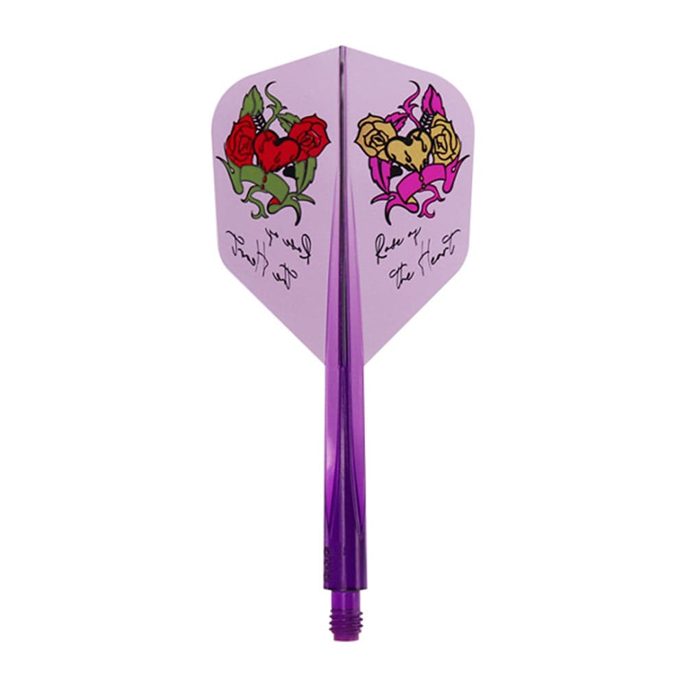 *Condor AXE Player Series Dart Flights - Natsumi Iwata - Heart of Gold - Small - Clear Purple