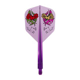 *Condor AXE Player Series Dart Flights - Natsumi Iwata - Heart of Gold - Small - Clear Purple