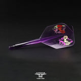 *Condor AXE Player Series Dart Flights - Natsumi Iwata - Heart of Gold - Small - Clear Purple