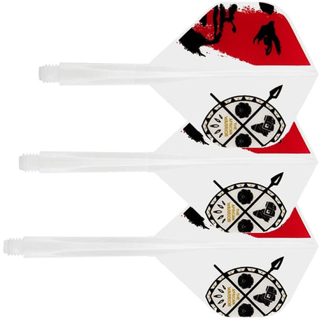 Condor AXE Dart Flights - Devon Petersen - Standard - African Warrior - Inspiration 3 - White Short