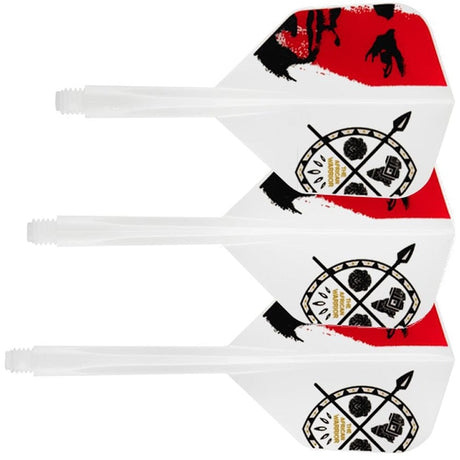 *Condor AXE Dart Flights - Devon Petersen - Small - African Warrior - Inspiration 3 - White Short