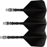 Cuesoul Rost T19 Integrated Dart Shaft and Flights - Big Wing - Clear with Black Flight