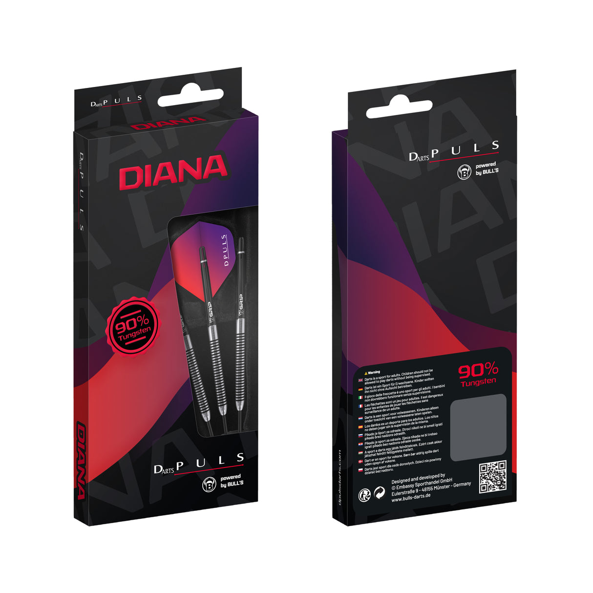 DPuls Diana Darts - Stahlspitze - 90% Tungsten