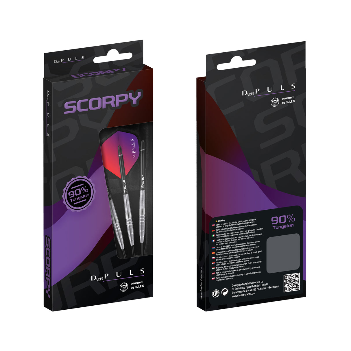 DPuls Scorpy Darts - Stahlspitze - 90% Tungsten