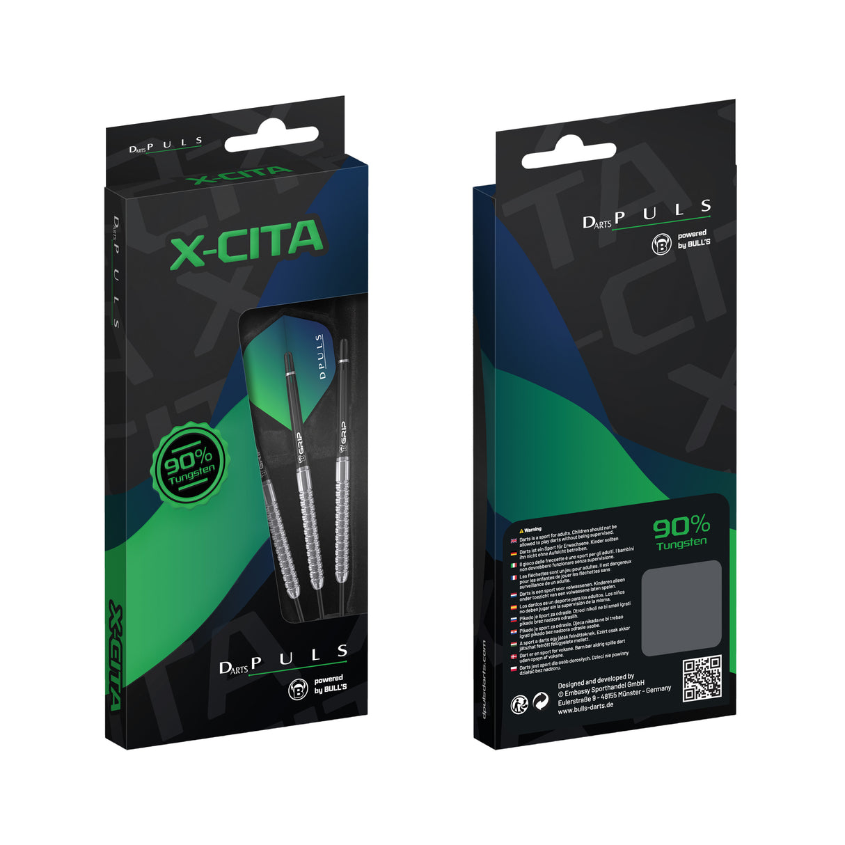 DPuls X-Cita Darts - Stahlspitze - 90% Tungsten
