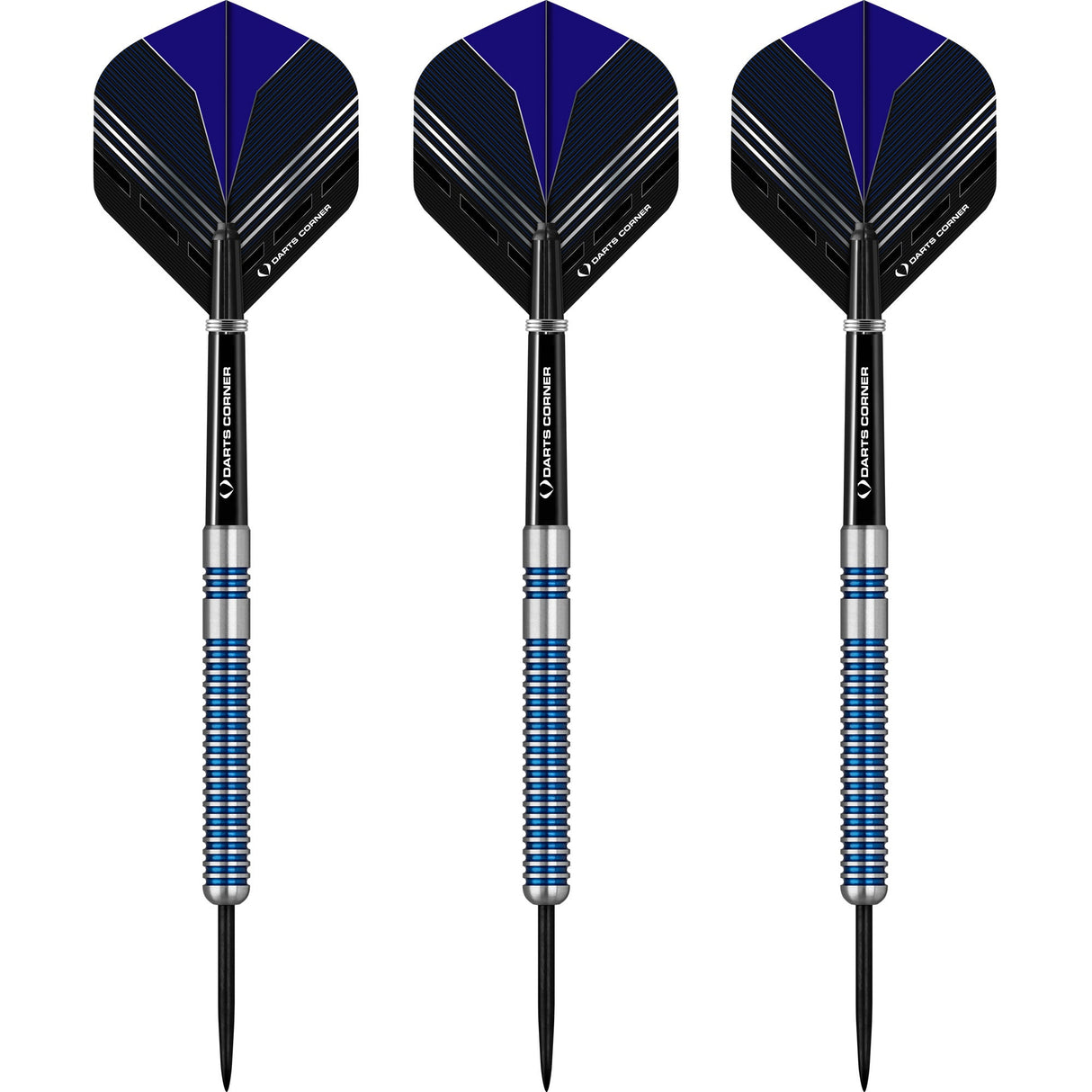 *Darts Corner Blue Menace Darts - Steel Tip Tungsten - Blaue Ringe