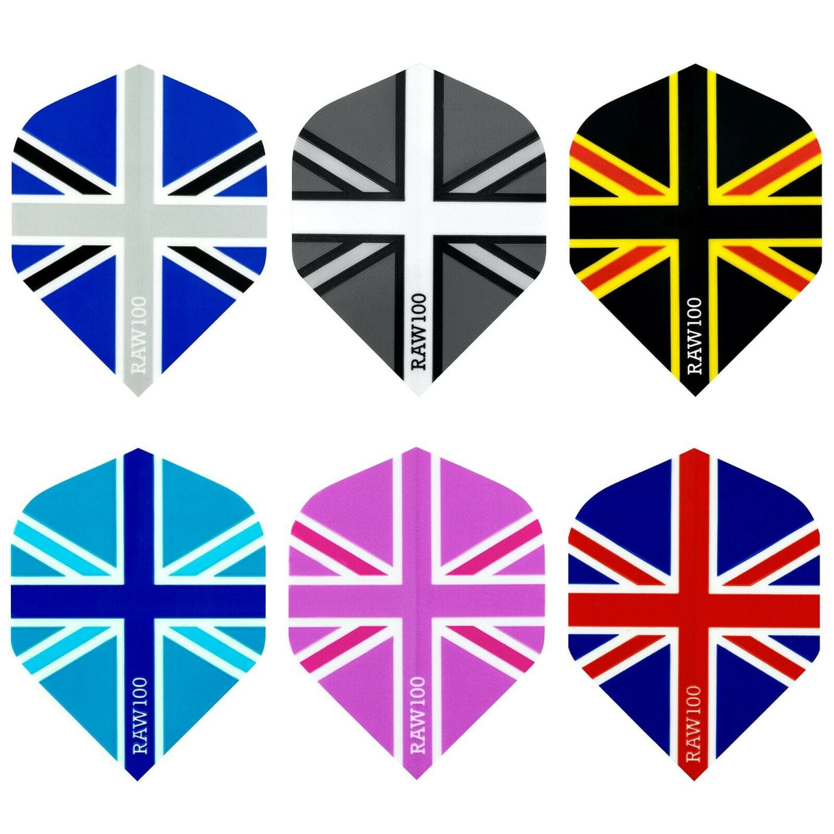 *Dart Flights - Raw 100 - 100 Micron - Std - Union Jack