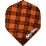 *Designa Tartan Dart Flights - Extra Strong - Std - Tartan Orange