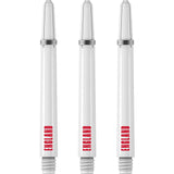 England Football Nylon Shafts - Dart Stems with Springs - White - Medium