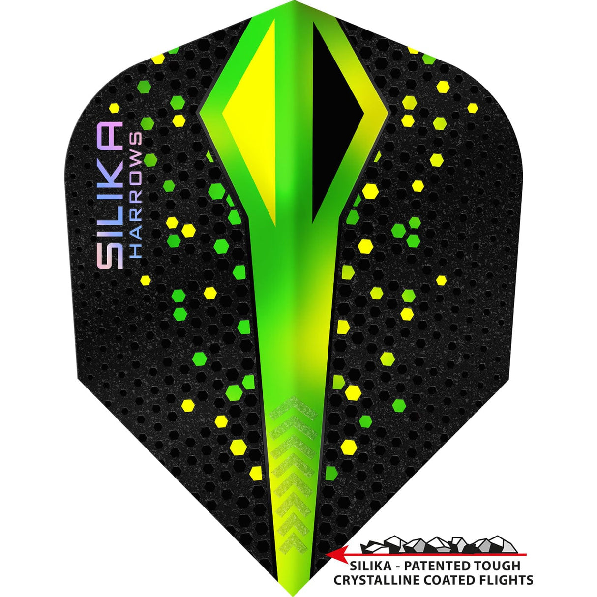 Harrows Silika Dart Flights - Tough Crystaline Coated - Std - No6 - Colourshift