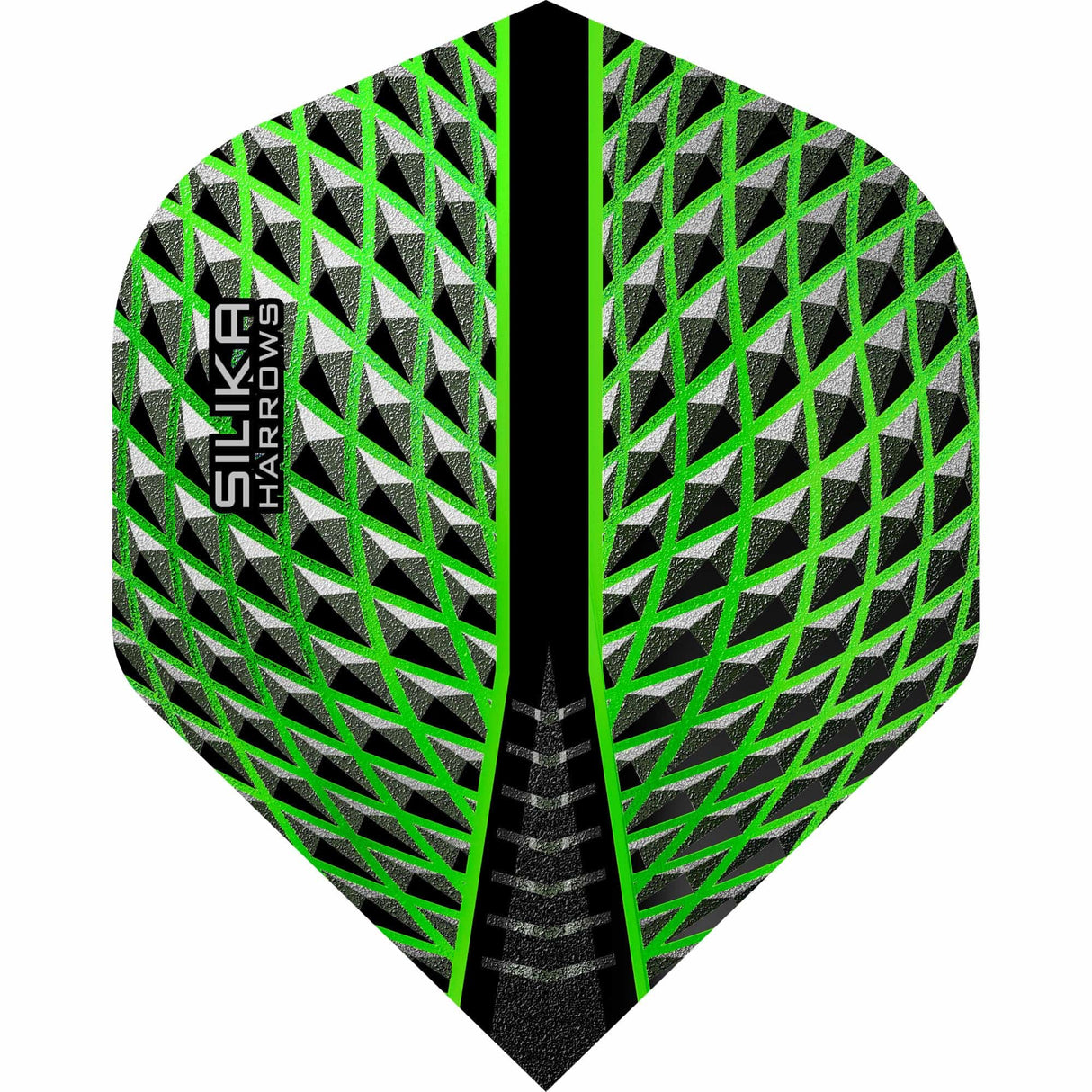 Harrows Silika Dart Flights - Tough Crystaline Coated - Std - No2 Green