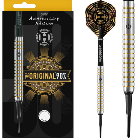 Harrows The Original Darts - Soft Tip - 90% - Anniversary Edition - Gold Titanium 18g