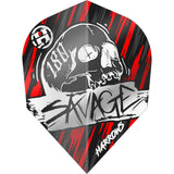Harrows Savage Dart Flights - Std - No2 Silver