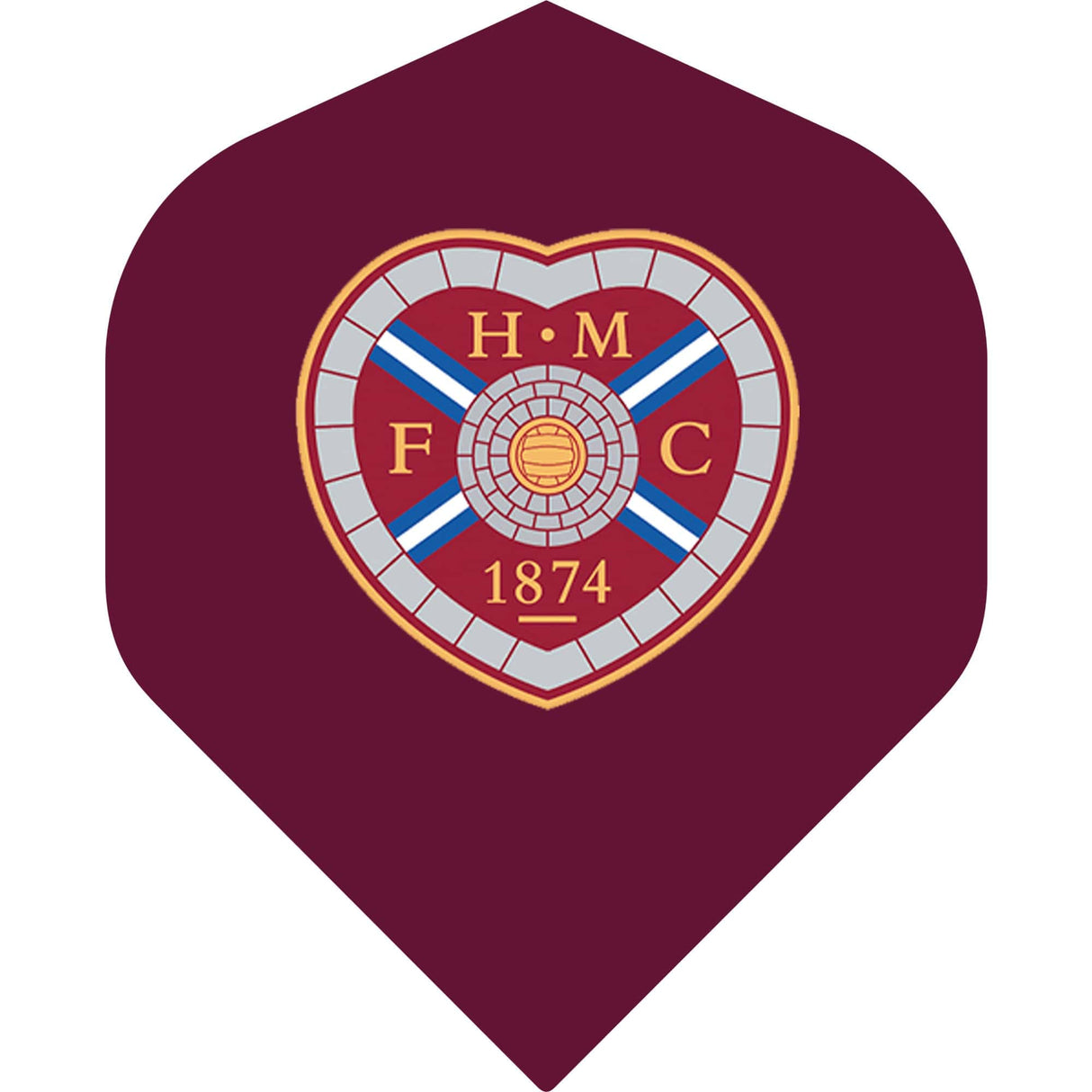 Heart of Midlothian FC - Official Licensed - Hearts - Dart Flights - No2 - Std - F1 - Crest
