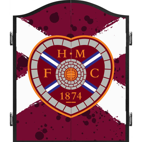 Heart of Midlothian FC - Official Licensed - Hearts - Dartboard Cabinet - C2 - Saltire Crest