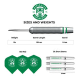 Hibernian FC - Official Licensed - Steel Tip Darts - Brass - 22g 22g