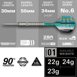 Target Hydro Darts - Stahlspitze - 90% Tungsten - 01