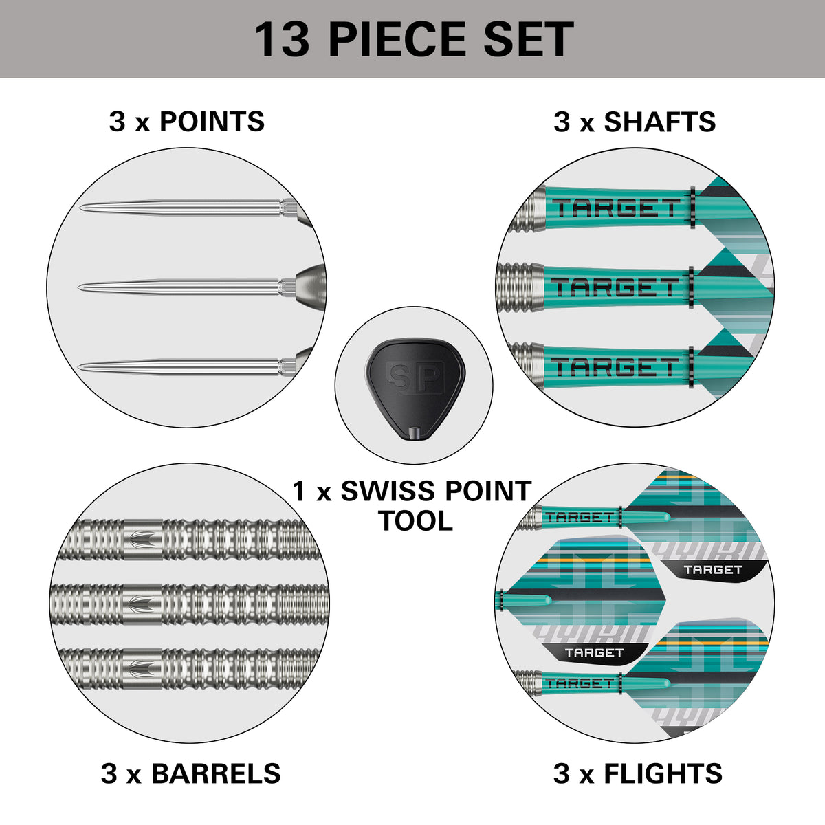 Target Hydro Darts - Stahlspitze - 90% Tungsten - 01