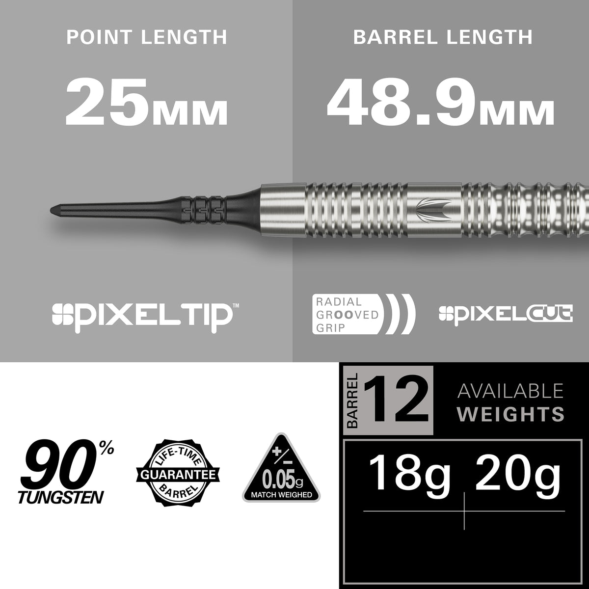 Target Hydro Darts - Welche Spitze - 90% Tungsten - 12